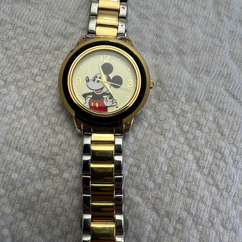 Disney Mickey Two tone watch.